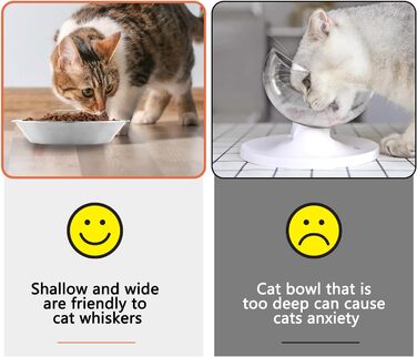 Миски для котів з нержавіючої сталі, 17,3 см, безпечні для вусів, плоскі, для кошенят та дрібних тварин, 2 шт.
