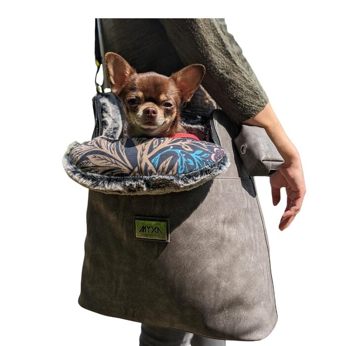 Рюкзак для собак Myxa: переноска для маленьких собак, дихаючий дах, багатофункціональний (антрацит)