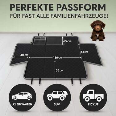 Захист для автосидіння собаки PawJoy: водовідштовхувальний, неслизький, універсальний (136x61 см)