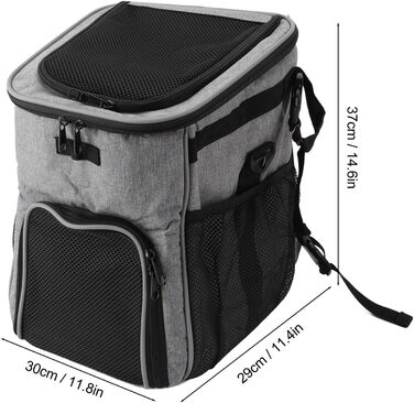 Корзина для собак на велосипед, рюкзак для домашніх тварин та автокрісло для цуценят. Підходить для піших прогулянок, велопоїздок, кемпінгу. М'яка, розширювана, складана, для ролерів, електровелосипедів, велотримачів. Також підходить для котів. Колір: сір