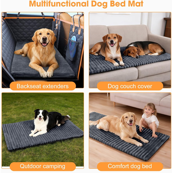 Килимок для тварин у машину FURTIME: захист заднього сидіння, неслизький, миючий, знімний чохол, підходить для собак, котів, SUV, легкових авто, вантажівок