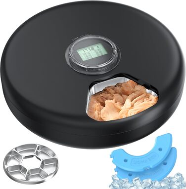 Автоматичне годування котів: Автомат для вологого корму, бездротовий, з охолодженням, для собак та котів, з таймером, з нержавіючої сталі