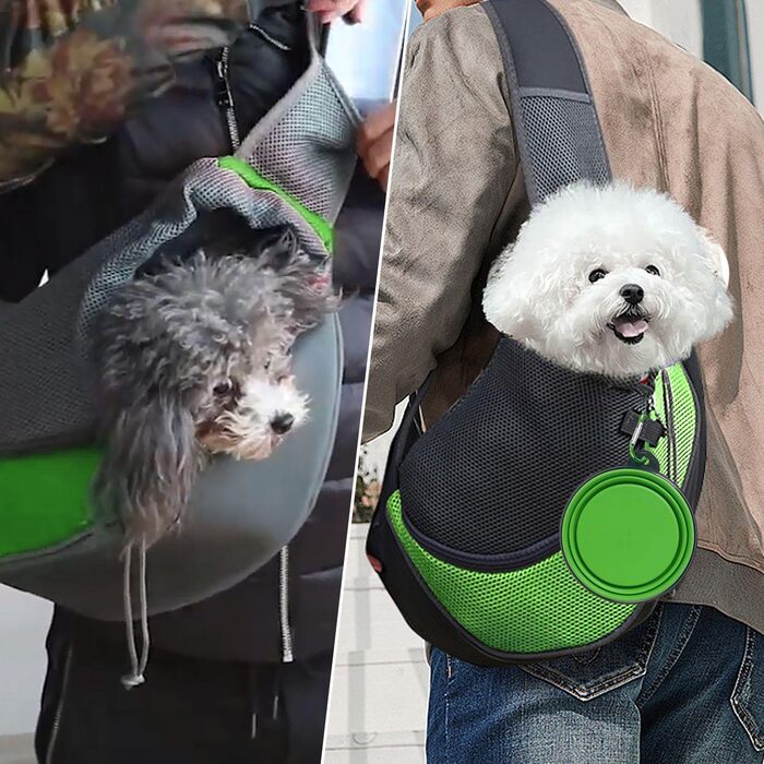 Сумка-переноска для тварин, складаний миска, аксесуари для домашніх тварин, рюкзак-переноска на одне плече, сумка для собак