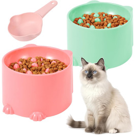 Підвищені миски для котів Heyu-Lotus: нахилені, для повільного годування, ергономічні, для корму та води