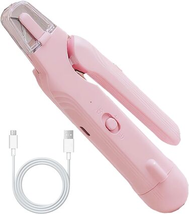 Триммер для нігтів собак з LED-підсвічуванням та акумулятором. Підходить для собак, цуценят. Рожевий колір.