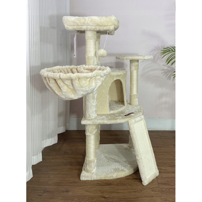Комплекс для котів: дряпалка, будинок-будка та лежанка, 107 см