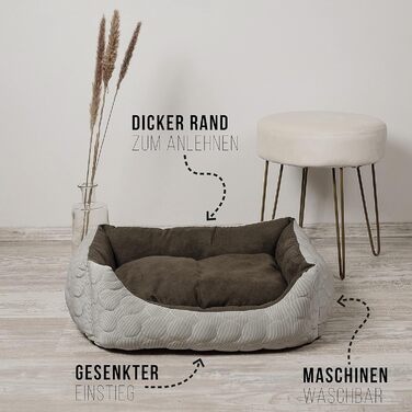 Ляжка для собак Ne&no® 2 в 1: охолоджуючий та зігріваючий матеріал, середні породи, 80x60 см, коричнева