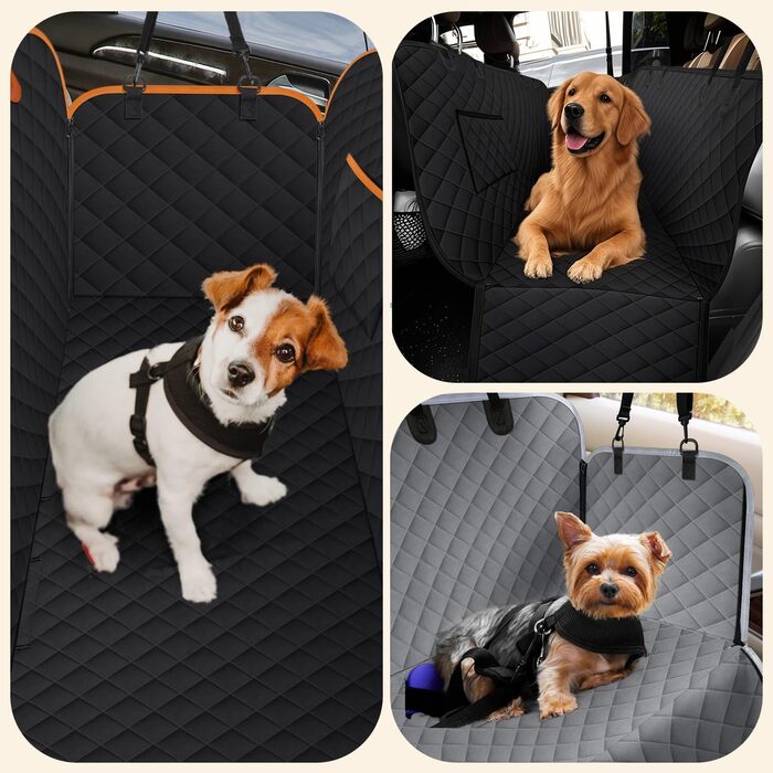 Автомобільний чохол на сидіння для собак, XL, чорний, водовідштовхуючий, антиковзаючий, 600D, для SUV, позашляховиків та вантажівок