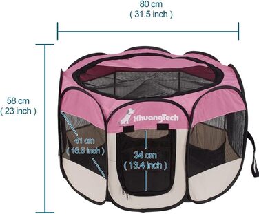 Клітка-манеж для собак та котів XianghuangTechnology, м'яка тканина, портативна, складана, для дому та вулиці