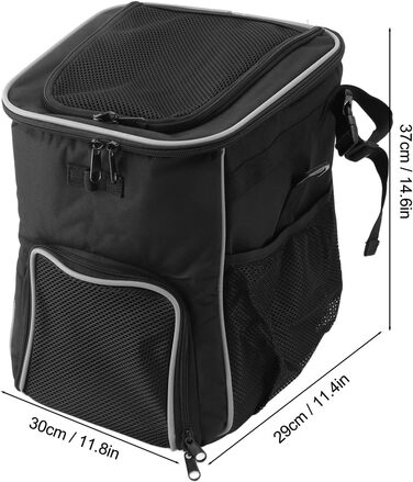 Рюкзак-переноска для собак, велосипедний, чорний: водонепроникний, дихаючий, знімний