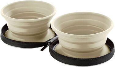 Силіконовий миска Hunter з кишенькою, 750 мл, світло-коричневий