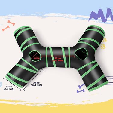 Туннель для котів, лабіринт-іграшка для кошенят, кроликів, щенят, ховрашків