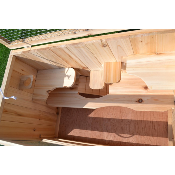 Клітка для дрібних тварин Mucola 60x35x42 см, 5-ярусна, дерев'яна, з відкидним верхом, для хом'яків, мишей