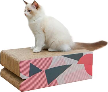 Casa Pura Килимок-книжка для котів з картону, 25 x 40 x 15 см - ідеально для точіння кігтів, ігор та відпочинку