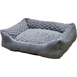 Ліжко для собак Nobby Komfortbett Classic Diamond сіре, 70 x 60 x 20 см