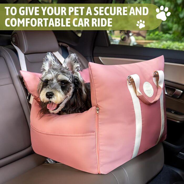 Автокрісло для тварин Booster: безпечне та зручне автоліжко для собак та котів середніх розмірів (2 шт., Fichte, Medium)