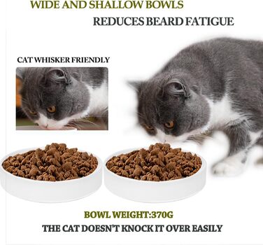 Котло propositionsми з кераміки для котів та кошенят, 15 x 4 см (білий)