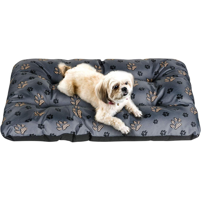 Лежанка для собак SuperKissen24: м'яка, водонепроникна, миється, розмір M, 55x40 см, чорний та сірий колір