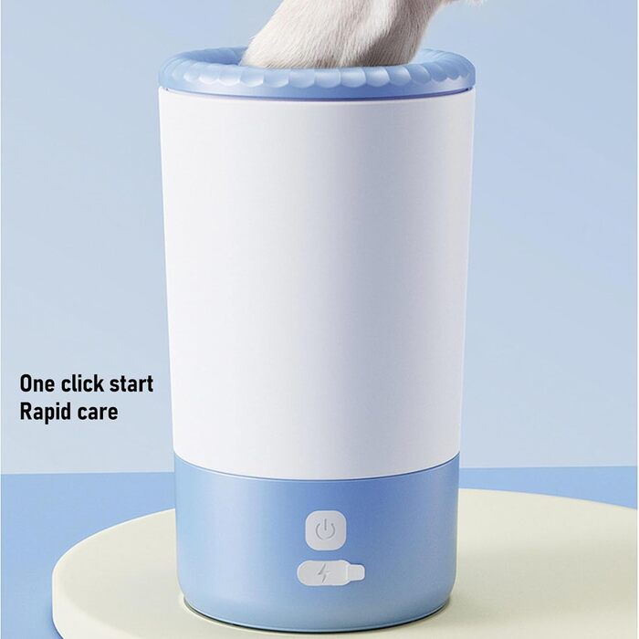 Електричний очищувач лап для собак Asixxsix, USB, автоматичний, для собак та котів (Blue)
