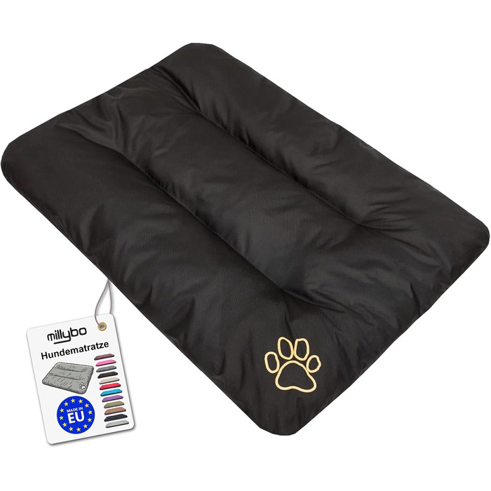 Килимок для собак, лежанка для собак - великий, середній, маленький, водонепроникний, м'який, для дому та на вулицю, 90x60x8 см (чорний)