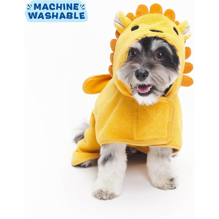 Рушник для собак BarkBox - халат (розмір S, Лев) - швидко сохне, легкий, милий