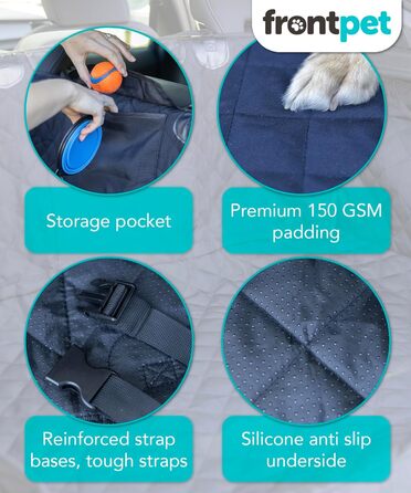 Захисний коврик у багажник для собак FrontPet, універсальний, чорний, великий (35'L x 40'W)