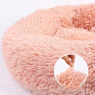 Кругле ліжко для собак Loir, 70 см, зелене, м'яке, плюшеве, для глибокого сну, washable