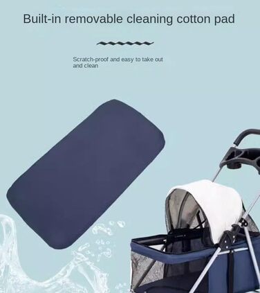 Дитяча коляска для тварин та дітей: зручна та портативна модель з підсклянниками, вантажопідйомність 10 кг