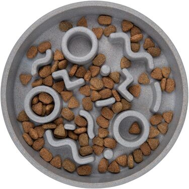 District 70 Повільний годівник для котів з бамбуку, діаметр 13,5 см, колір Ice Blue