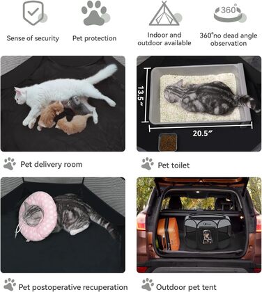 Клітка-вольєр для собак Siedihit, Pop-Up, сіра, 73,7x73,7x43,2 см, з 2 підкладками, для цуценят, котів та дрібних тварин