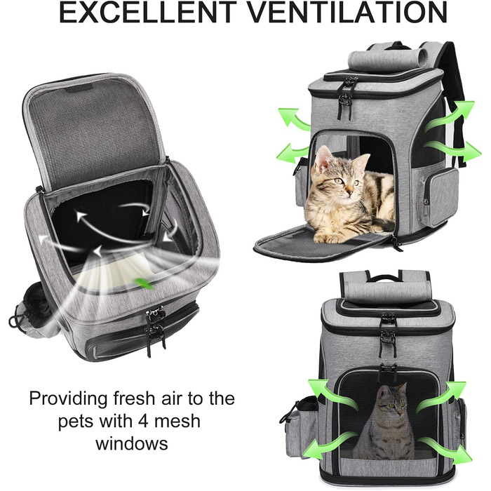 Рюкзак для собак, дихаючий, складаний, переноска для тварин, рюкзак-переноска для собак та котів