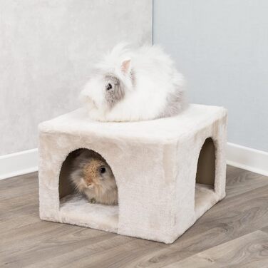 Будиночок-кущеляр для кролика TRIXIE 63100 з двома виходами, 36×25×36 см, бежевий