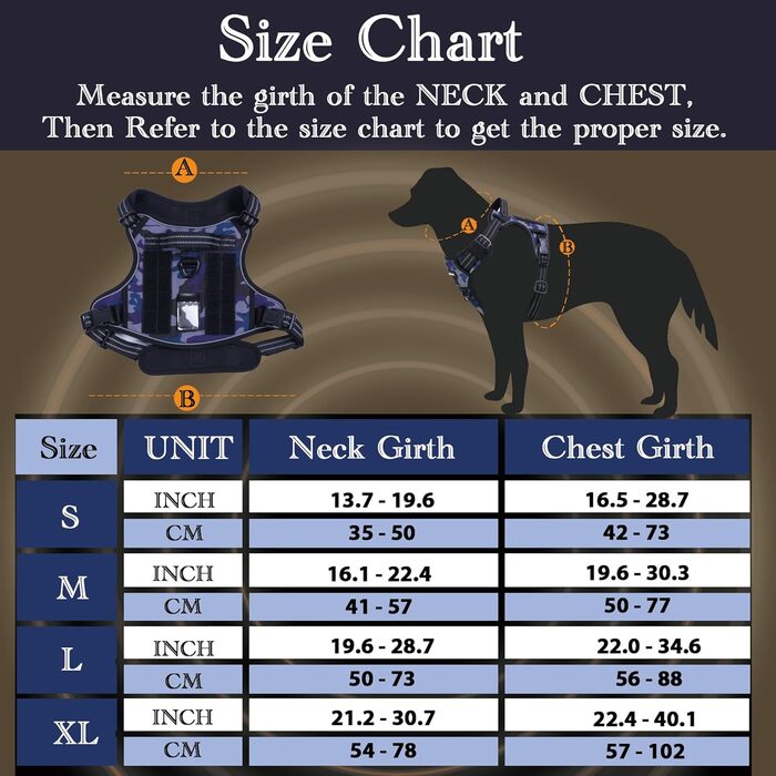 Шлейка для собак Funfox для великих собак, не тягне, тактична, міцна, регульована, дихаюча, камуфляж, фіолетовий, розмір L