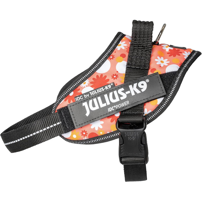 Шлейка Julius-K9 IDC Powergeschirr, рожева з квітами, розмір S/Mini