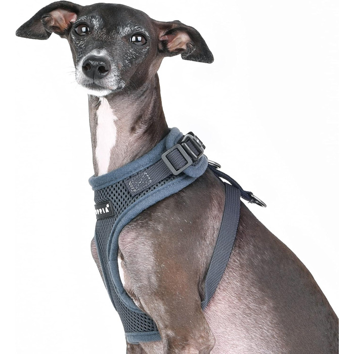 Шлея для собак Puppia Soft Harness RITEFIT сіра, розмір M