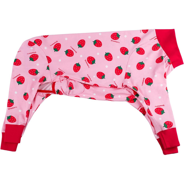 Комбінезон для собак Yeapeeto XL, полуниця: для відпочинку, захист від лизання, альтернатива конусу