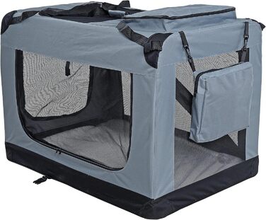 Транспортна переноска для собак та котів ESTEXO, XXXL, сірий колір
