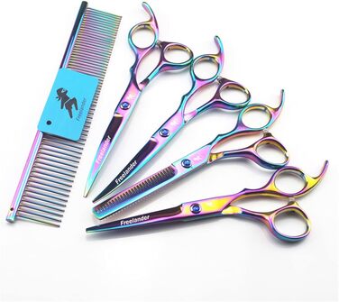 Набір професійних ножиць для грумінгу собак, 6 дюймів, нержавіюча сталь, для довгої та короткої шерсті
