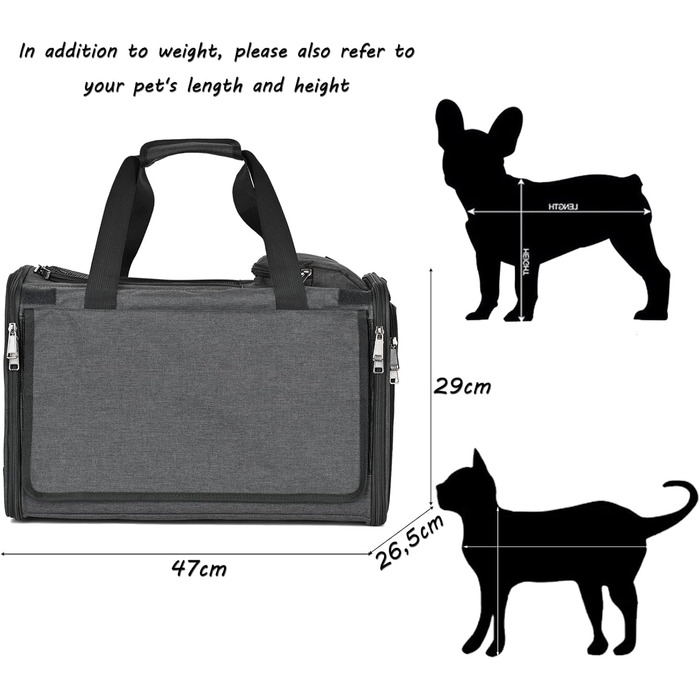 Транспортна переноска для собак та котів (складний бокс) - чорна