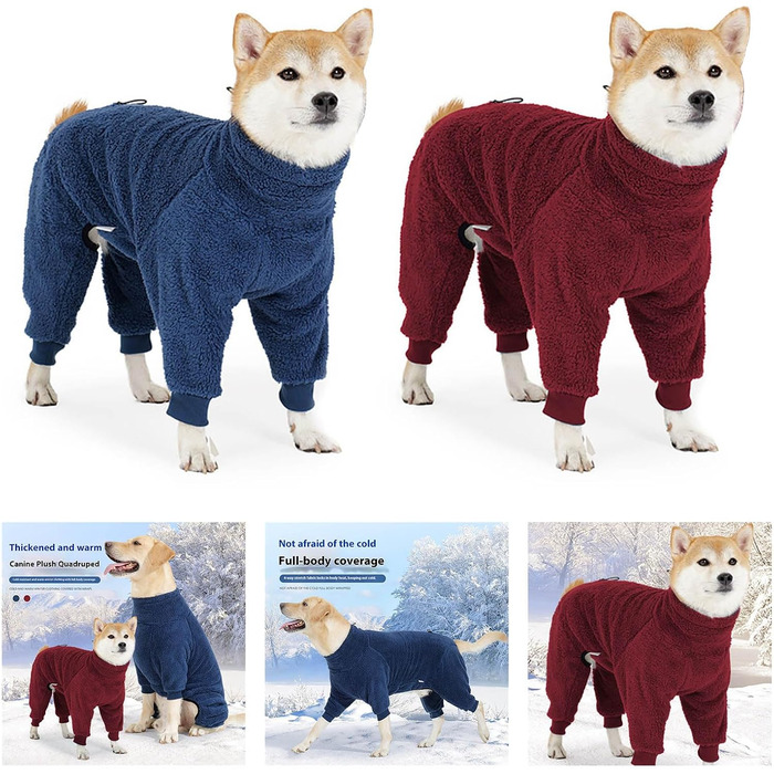 Теплий халат для собак з флісу, двосторонній, для маленьких та великих порід, блакитний, XXX-Large