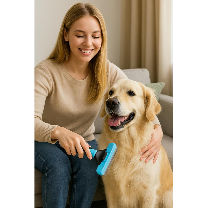 Щітка для грумінгу тварин з широкою поверхнею - для видалення підшерстка у собак та котів. Підходить для довгої шерсті.