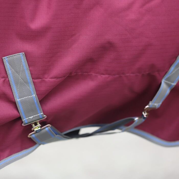 Водонепроникна попона для лошадей Marengos by Bucas Freedom Turnout 600D, демісезонна накидка з підкладкою та перехресними ременями, бордовий/темно-синій, 125 см (без наповнювача)