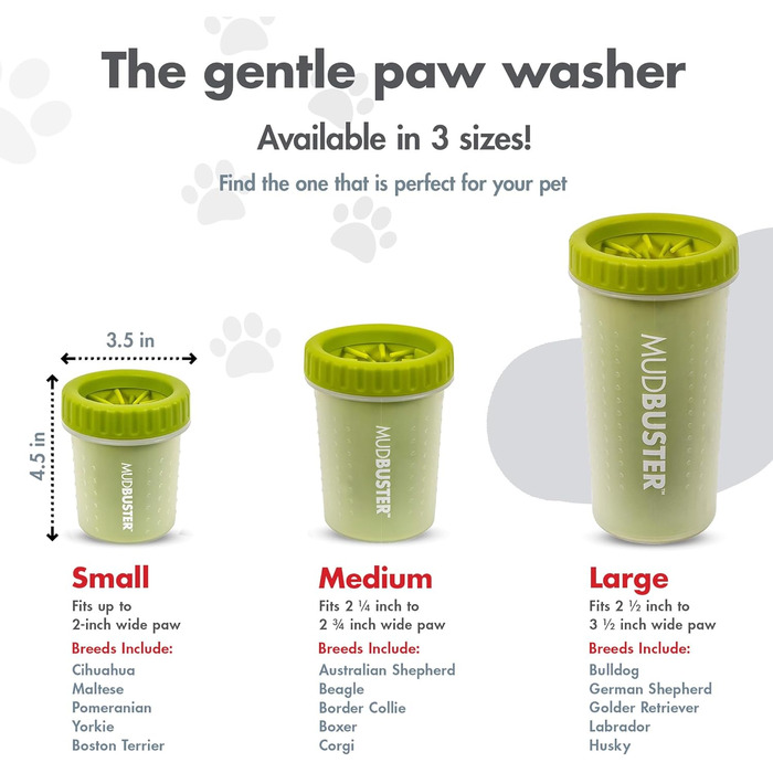 Очисник для лап собак Dexas MudBuster PW700383, зелений, компактний, малий