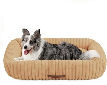 Ортопедичний лежак для собак великих порід, лежанка для собак, з м'якою подушкою для шиї, знімний, миючий, з ручками, XL, 109 x 76 x 20 см