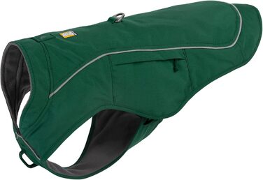 RUFFWEAR Overcoat Fuse – комбінований утеплений жилет і шлея для собак, з флісовою підкладкою, розмір S, зелений