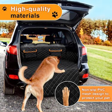Захист для багажника автомобіля для собак з боковими та захистом краю багажника - універсальний килимок для багажника для собак. Водостійкий та стійкий до подряпин. Килимок для багажника автомобіля для собак, SUV, Van та універсалів