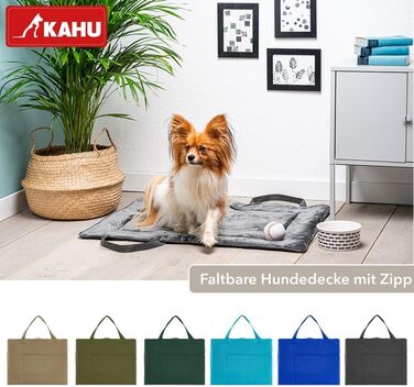 Кімоно® Складаний килимок для собак у подорожах (60x80 см) • Переносний килимок для собак • Подорожній килимок для собак у вигляді сумки • Лежанка для собак з собою • Килимок для собак, що стирається • Колір: Сірий