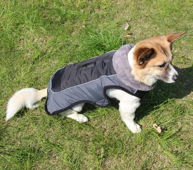 Водонепроникна тепла куртка для собак середнього розміру, бавовняна, чорного кольору, розмір L