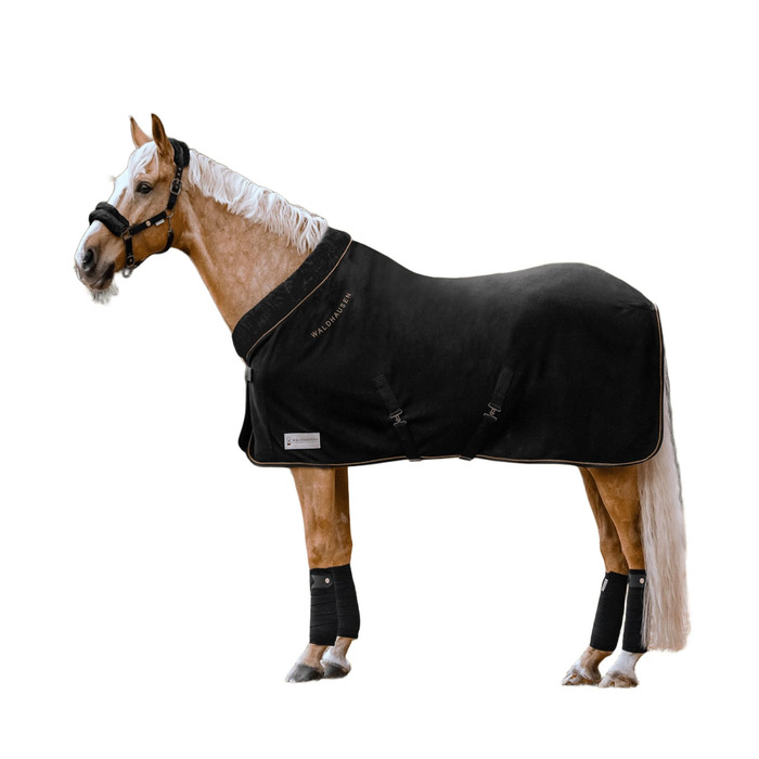 Флісова ковдра Waldhausen Modern Rose (чорний колір, 125 см) — м'який плед для тварин