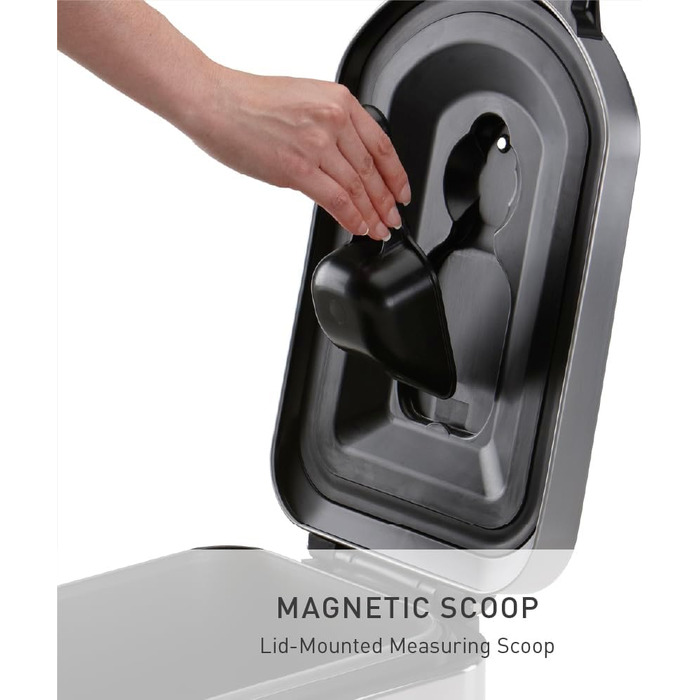 Великий контейнер для кормів для тварин simplehuman, 35 л, зі стійкого до відбитків пальців шліфованого stainless steel